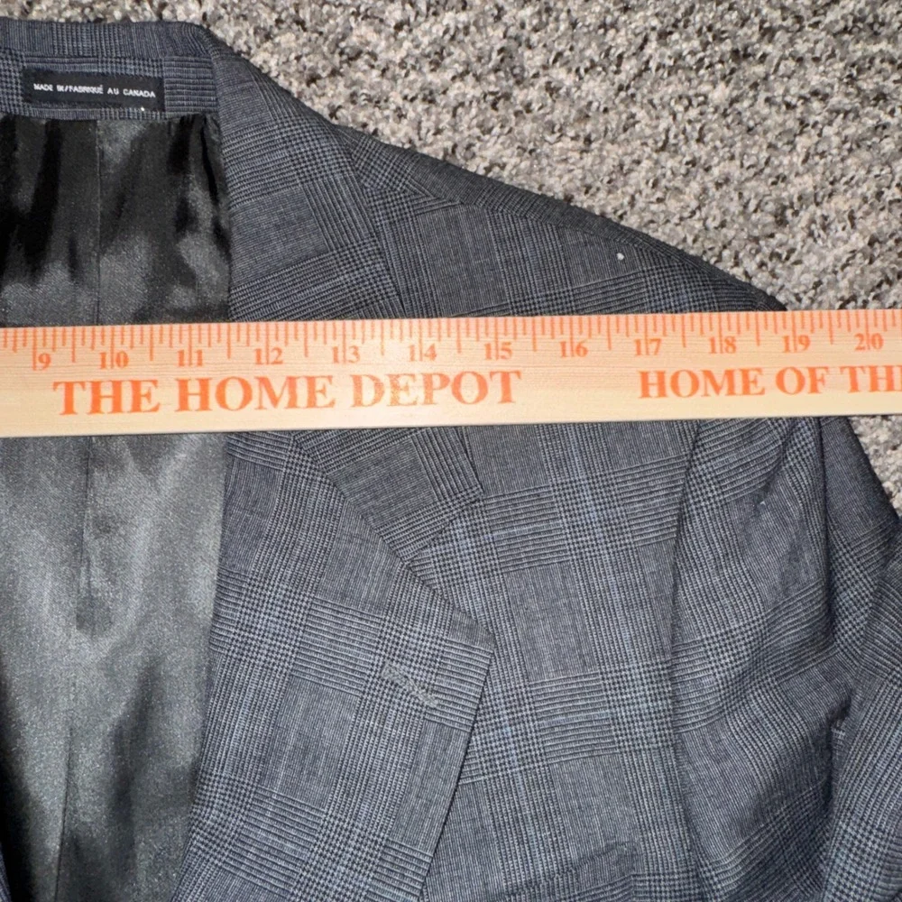 Vintage Balmain Grey Glen Plaid Blazer Jacket 42R Mens Sport Coat *PLEASE READ*